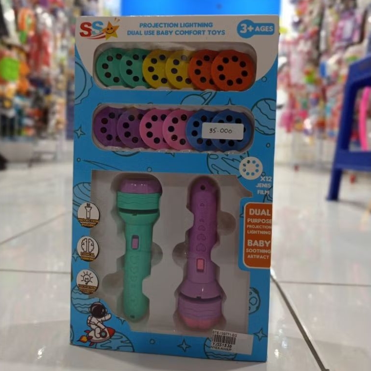 flashlight proyektor mainan edukasi anak