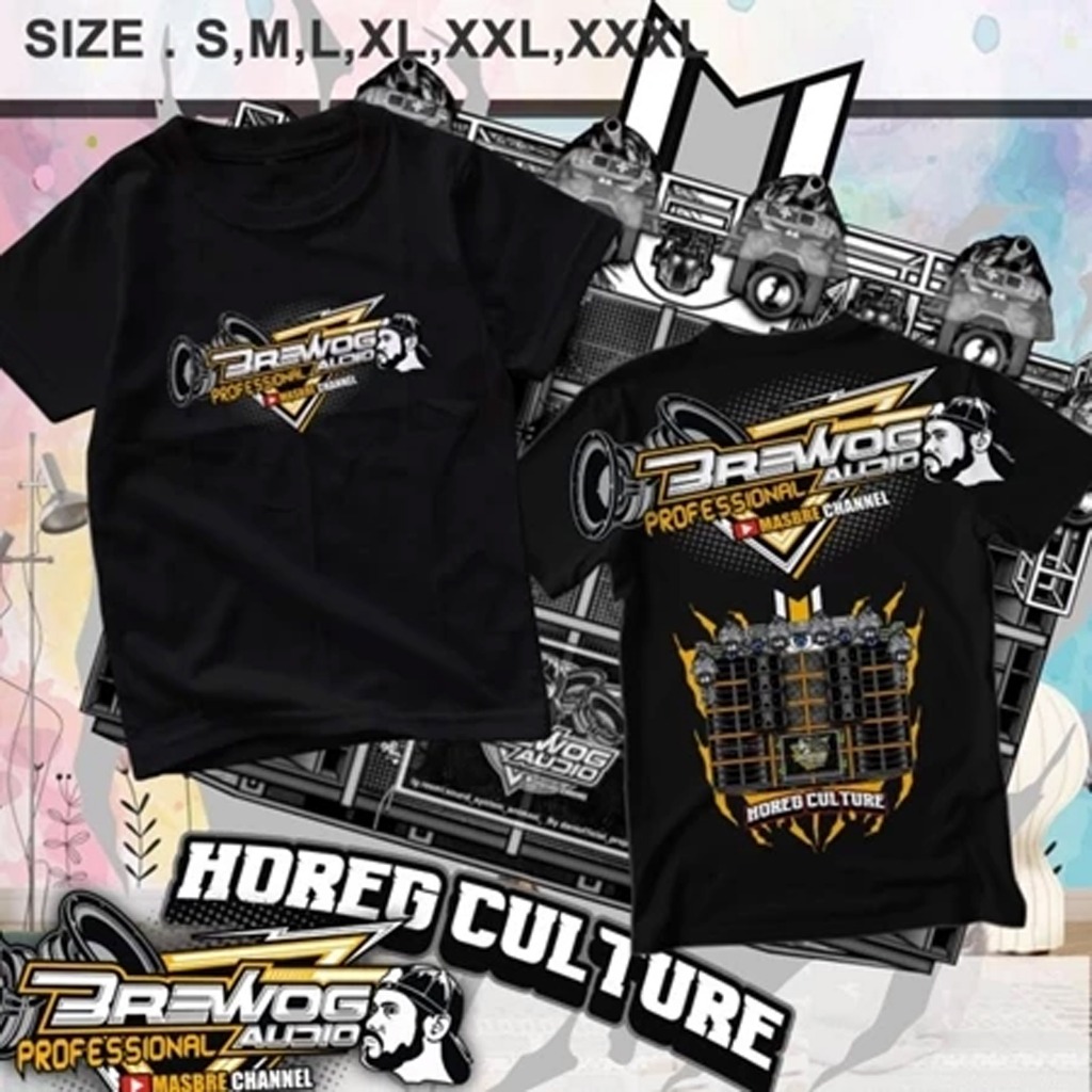 T-shirt / Kaos Distro Anak-anak Brewog Audio A4 Laki-laki dan Perempuan Terlaris Viral Size S,M,L,XL