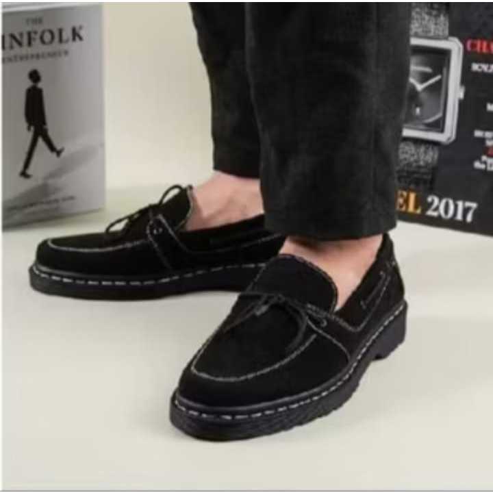 PUTRIMART - Country Boots Loafers Pria Hitam Kulit Sintetis