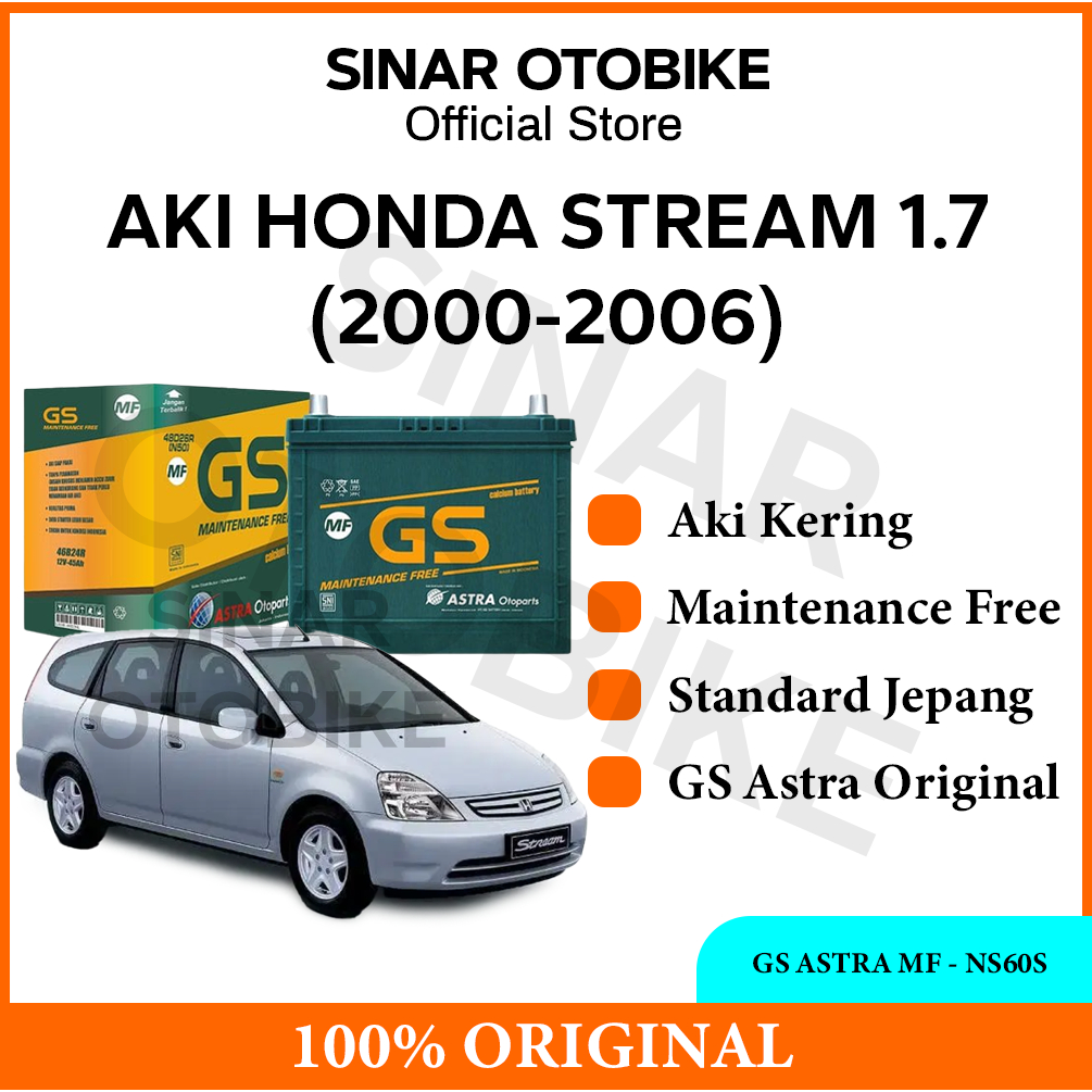 AKI HONDA STREAM 1.7 GS ASTRA MF KERING NS60S