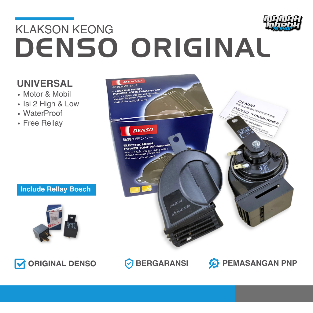 DENSO KLAKSON KEONG WATERPROOF TAHAN AIR KLAKSON KEONG DENSO KEONG MOBIL KLAKSON MOTOR