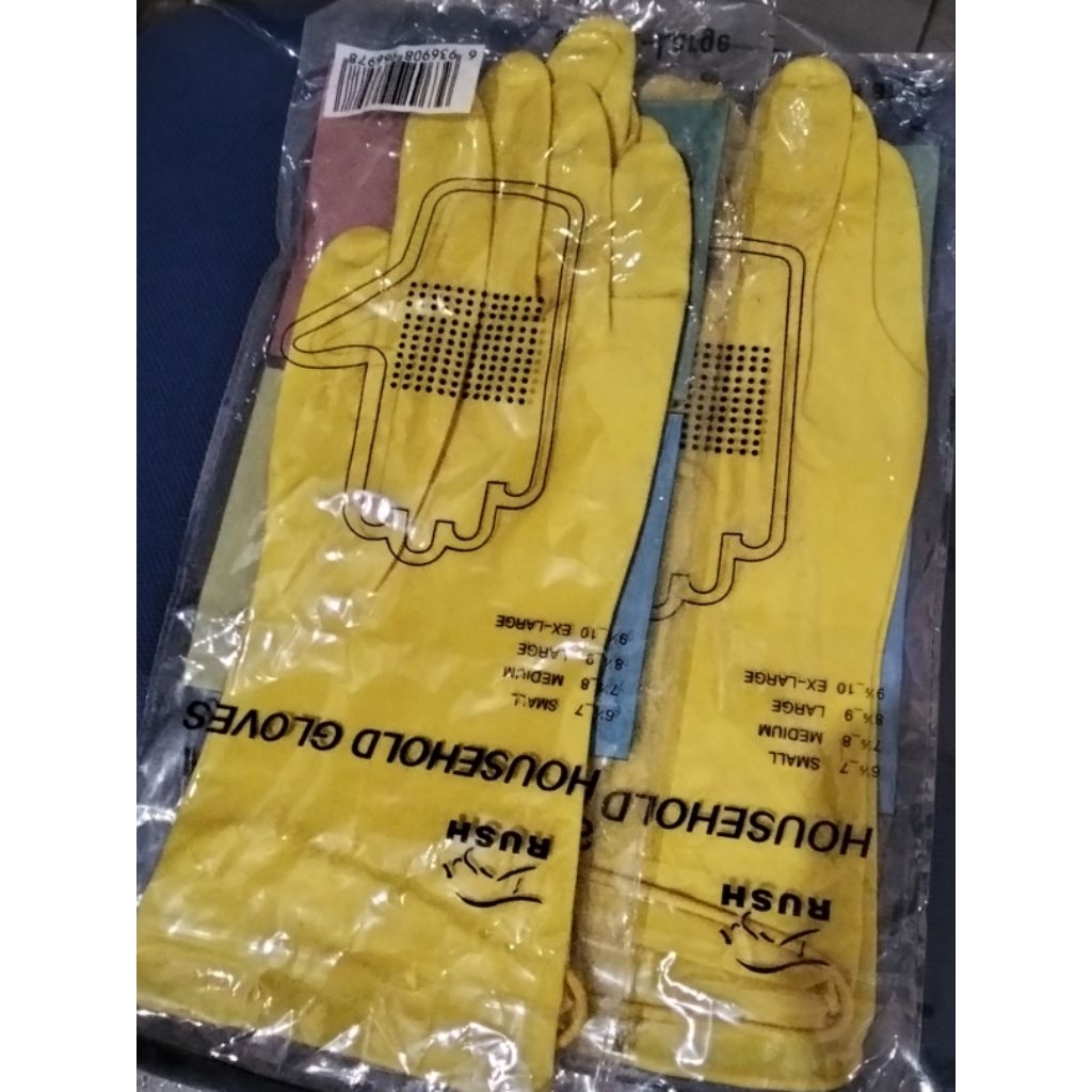 SARUNG TANGAN KARET ,panjang 30 cm,warna.