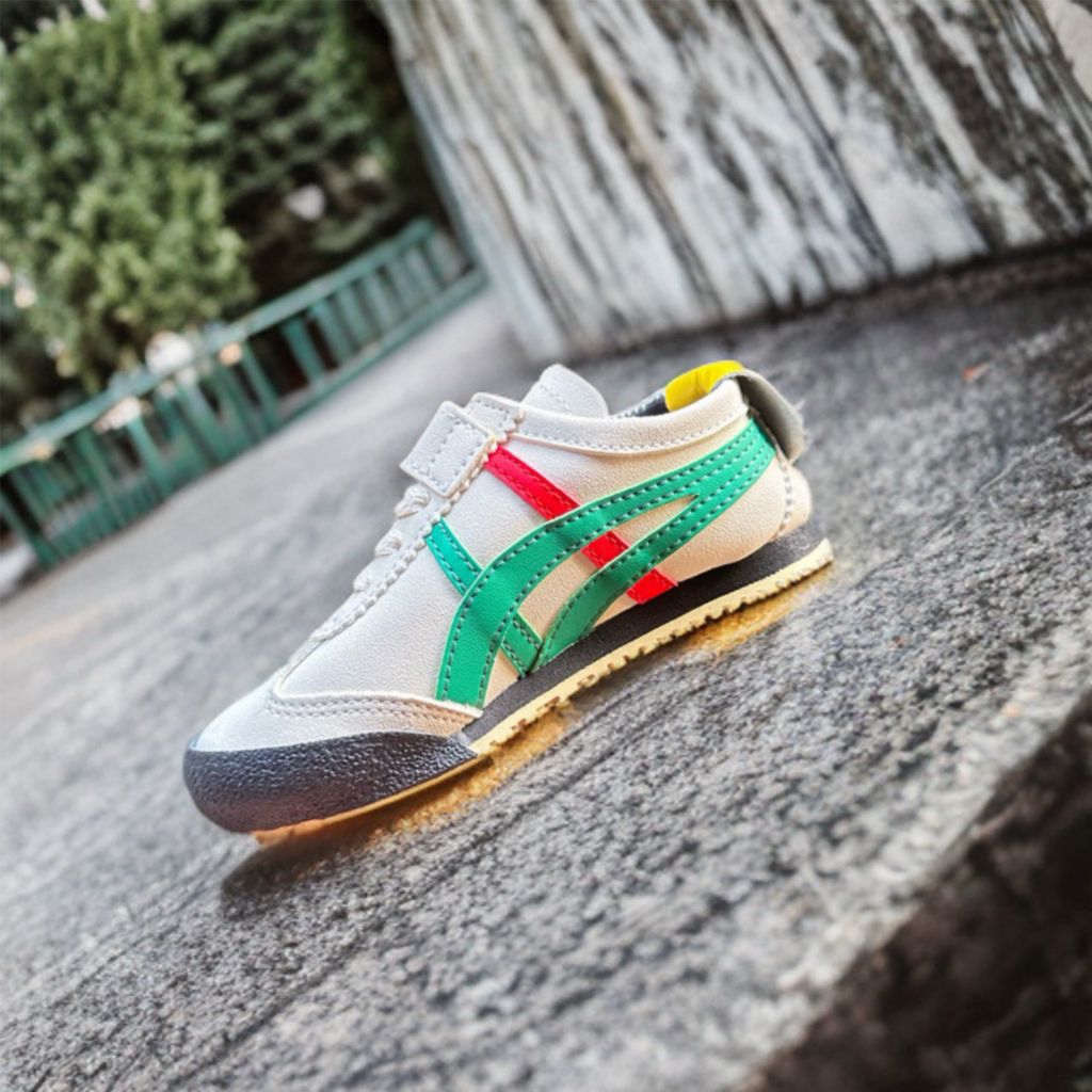 onitsuka tiger kids bege green