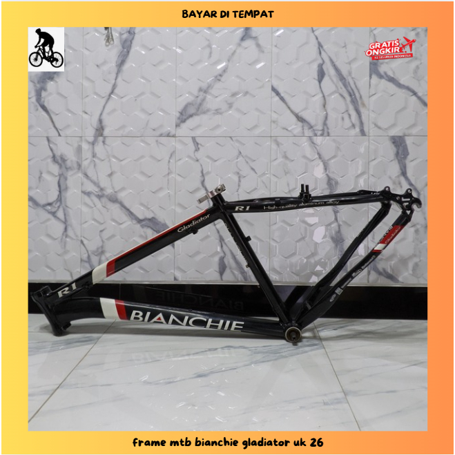 frame sepeda mtb bianchie gladiator uk 26 alloy