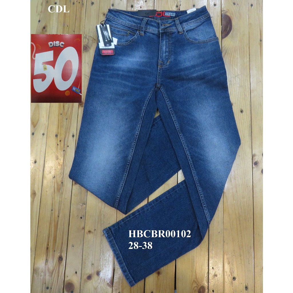 DISCOUNT 50% CELANA JEANS/DENIM  REGULAR FIT PRIA BRAND ORI MEREK CDL ART: HBCBR00102  PRICE Rp.628.