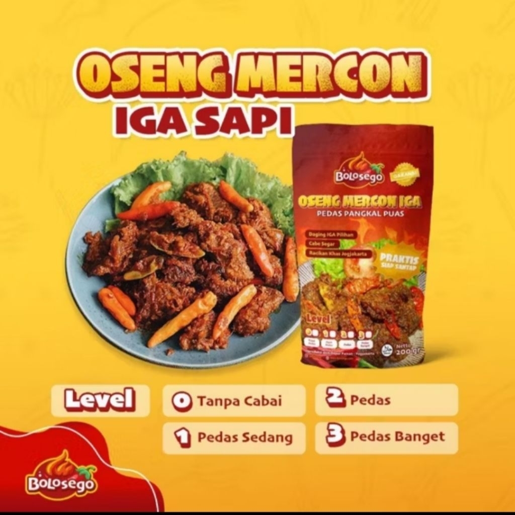 Oseng Mercon Iga Sapi BOLOSEGO 200 gram