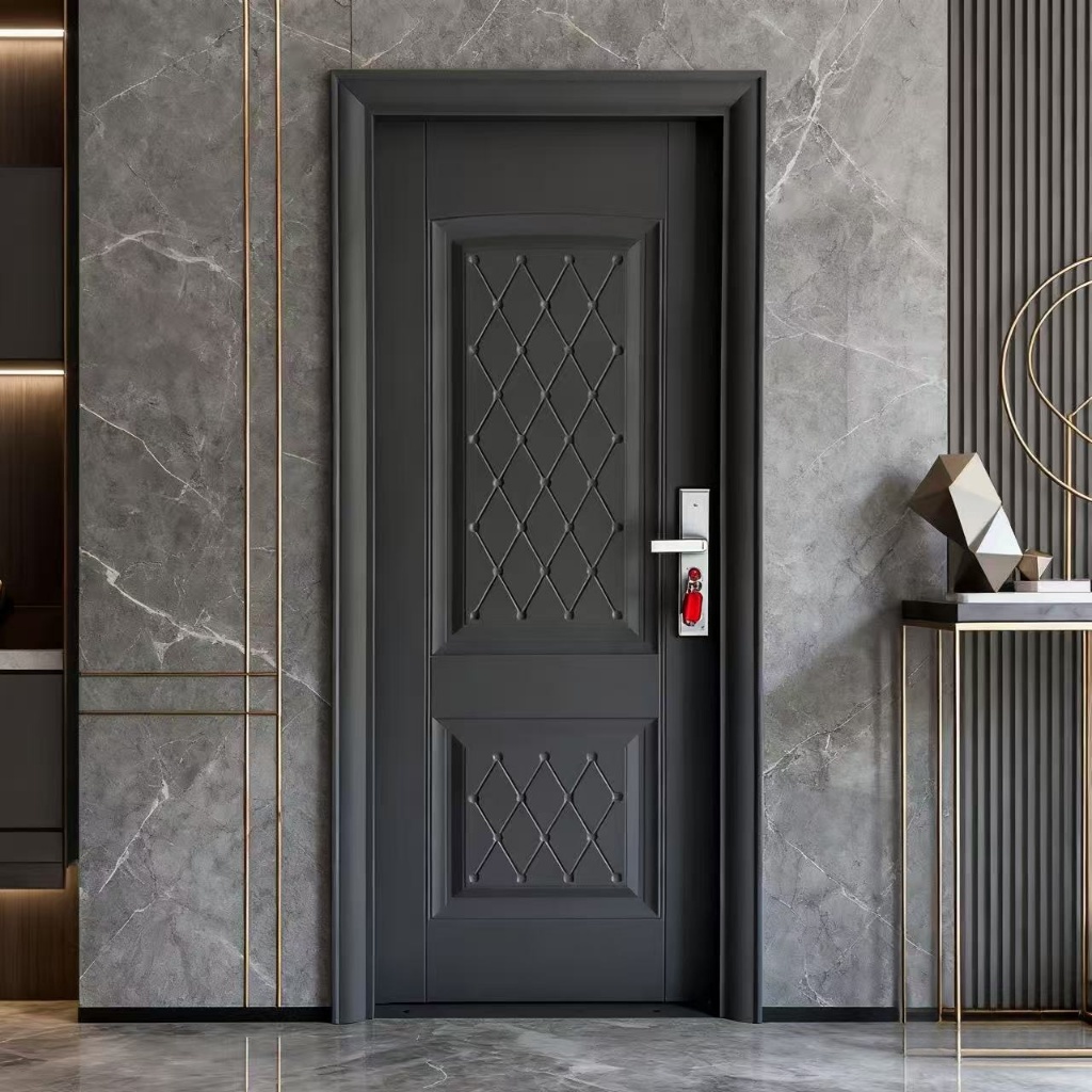 ZW - ( Pintu baja A042) Pintu kamar / Full set pintu utama / (Daun Pintu + Handel + Engsel + Kusen +