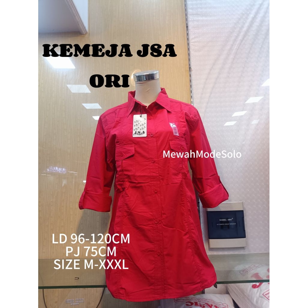 Kemeja Wanita JSA Ukuran M-XXXL/ Kemeja JSA Wanita Terbaru