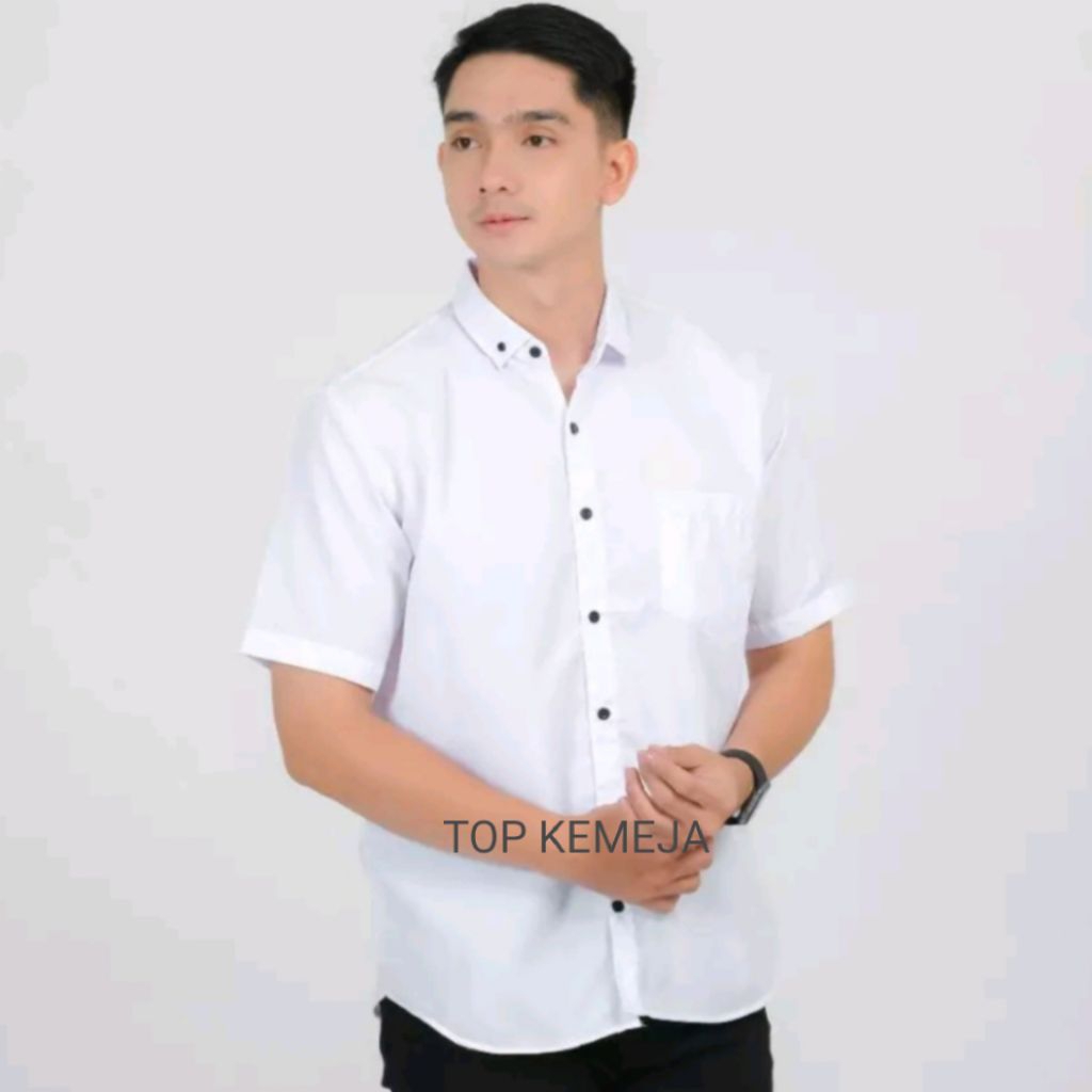 kemeja putih pria kemeja putih pria lengan pendek Kemeja polos putih kemeja polos putih pria kemeja 
