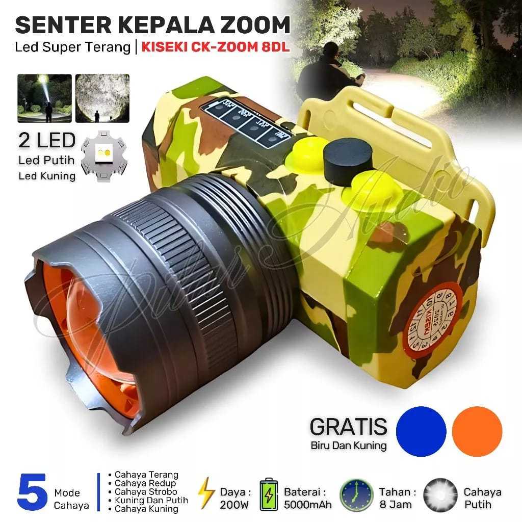 Kiseki Senter Kepala Terbaru KISEKI CK-Zoom12DL 300W/ CK-Zoom13DL 250W / CK-Zoom8DL 200W - Super Ter