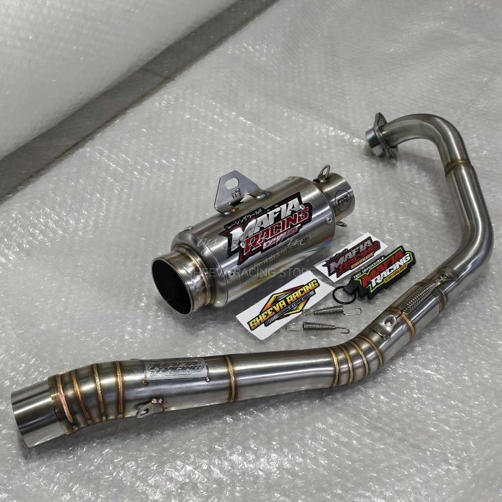 KNALPOT RACING MAFIA FULLSET JUPITER MX NEW OLD MX 135 KOLONG UNDERBONE ROADRACE MP5 PREDATOR MP6