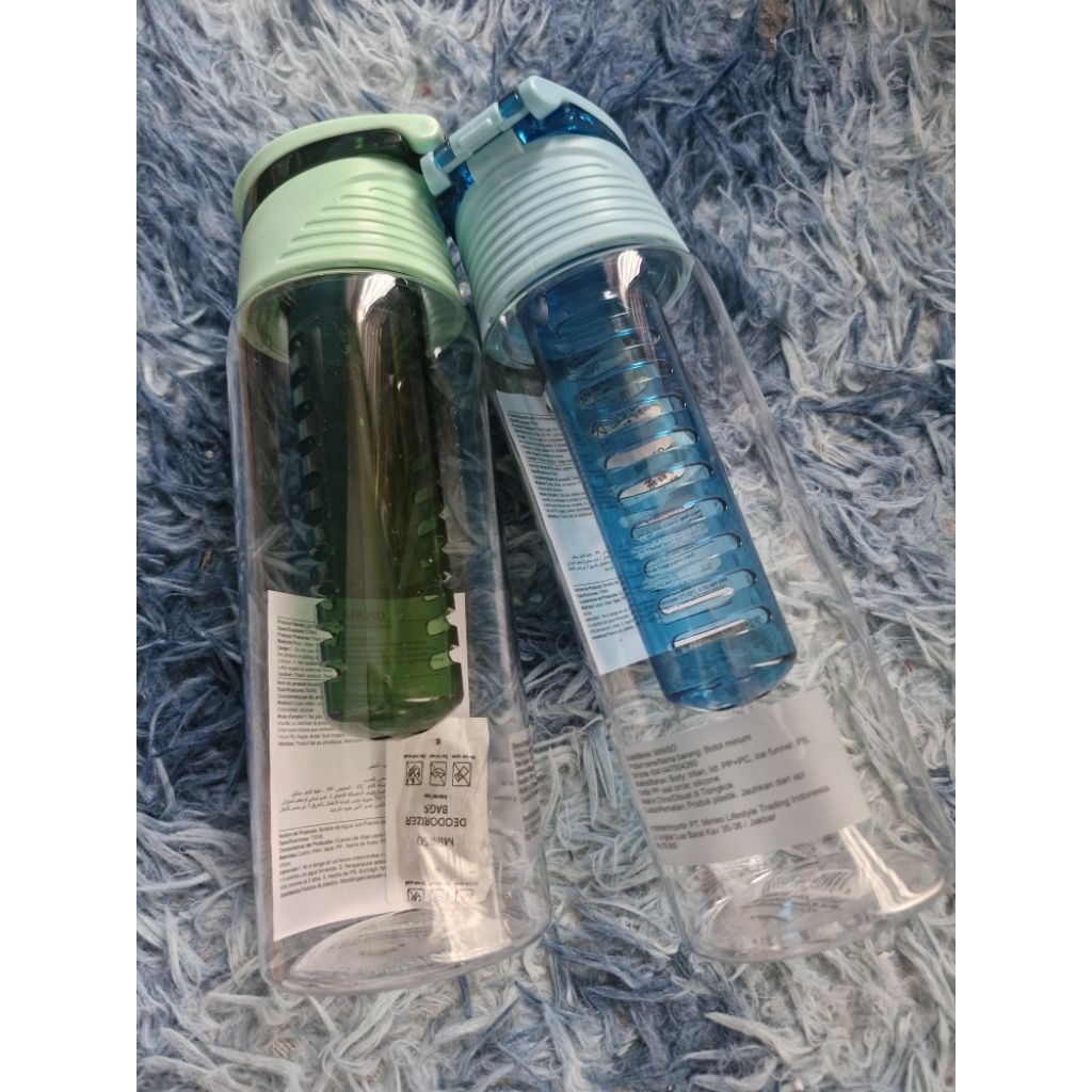 Botol Minum infused water brand Miniso new, PERO tumblr yellow