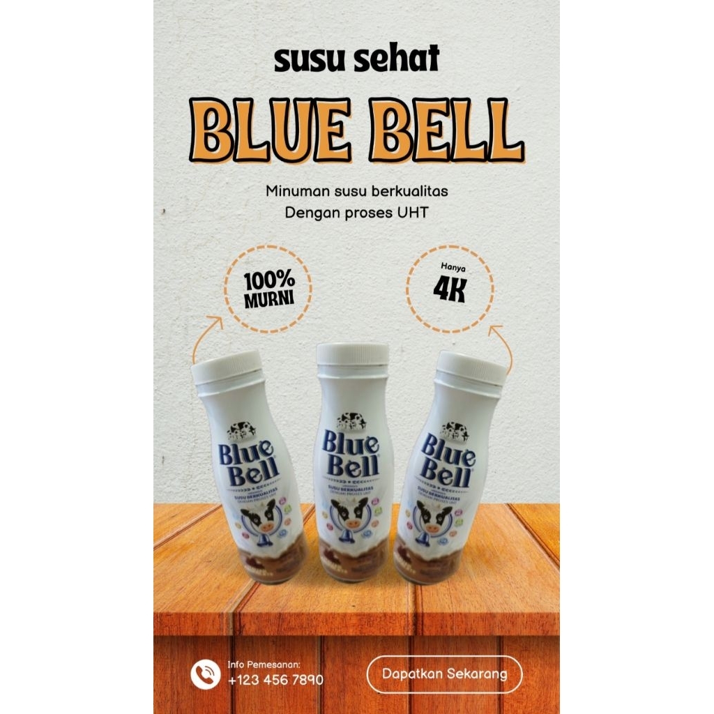 Susu UHT Blue Bell Cokelat-Netto 200ml