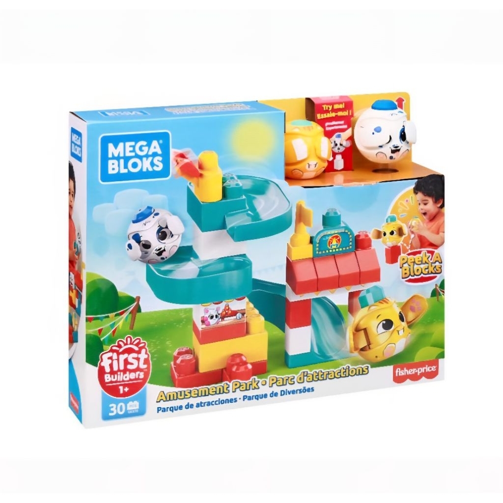 Mega Bloks Peek A Blocks Amusement Park playset.