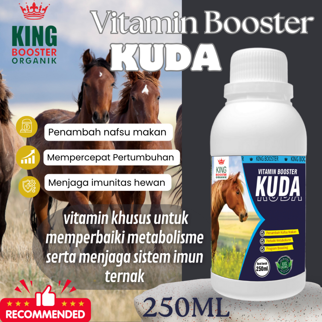 vitamin probiotik kuda 250ml vitamin organik meningkatkan pertumbuhan kuda