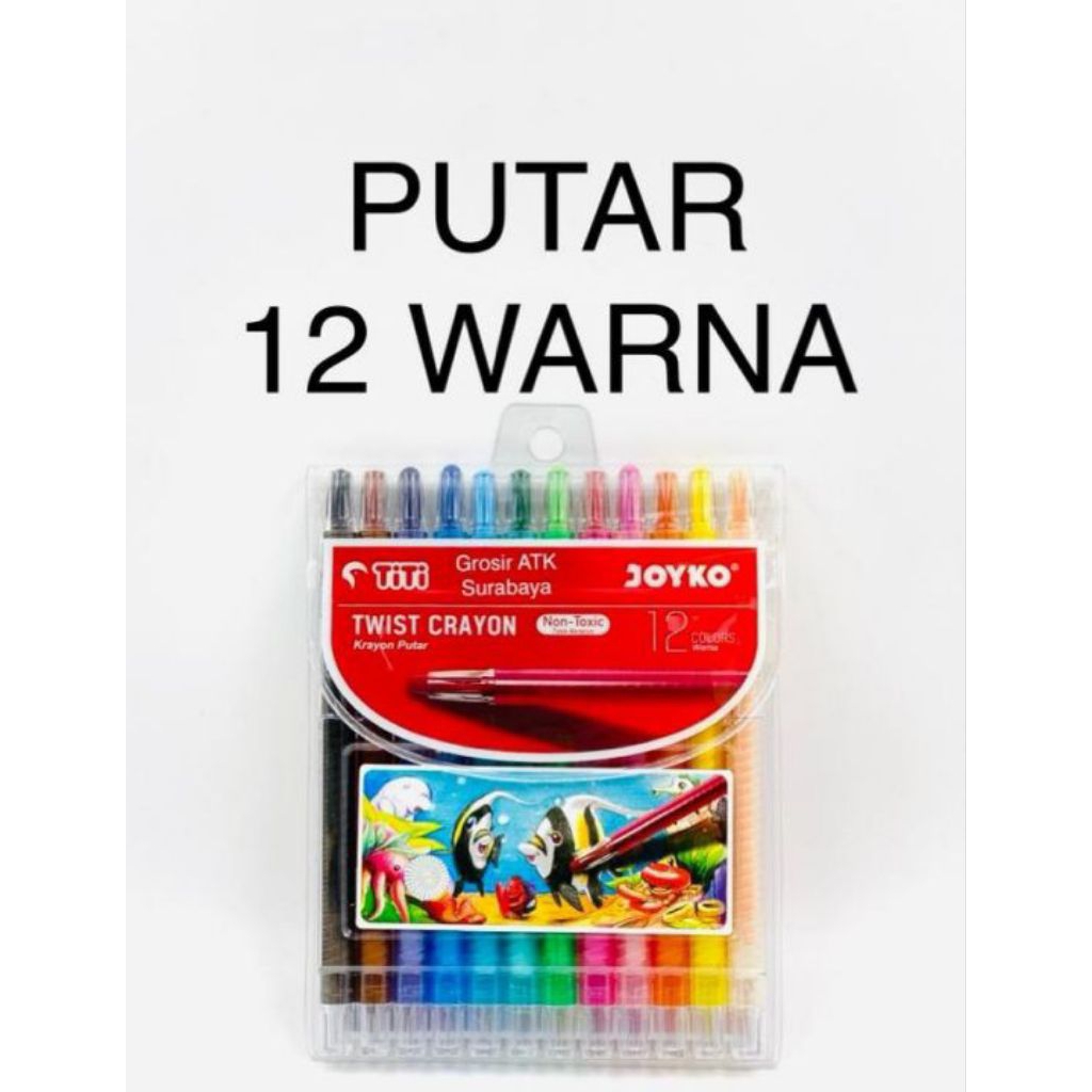 krayon puter joyko besar 12 colour