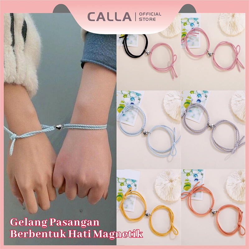 Calla Gelang Couple Ulir Magnet Love Korea / Gelang Couple 2pcs /Gelang Magnet Polos