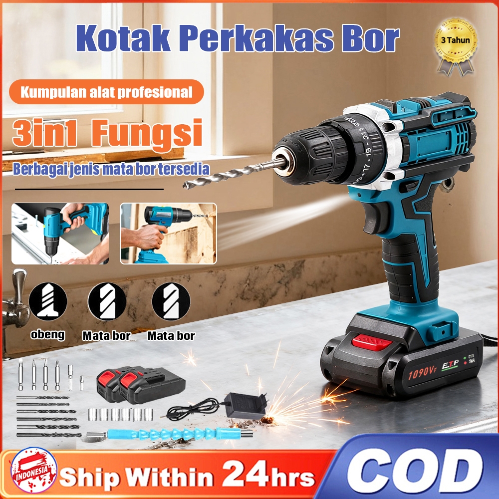MAKITA Bor Listrik 1090V, Bor Listrik Nirkabel Profesional, Bor Listrik Hemat Energi, Bor Listrik Be