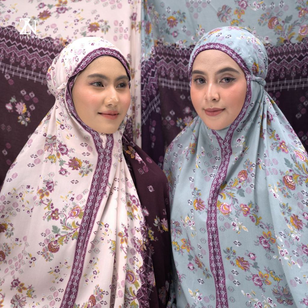 Premium Tazbiya X Zianisa Mukena Rayon Premium Motif Mukena Jumbo 2In1 Karet Best Seller