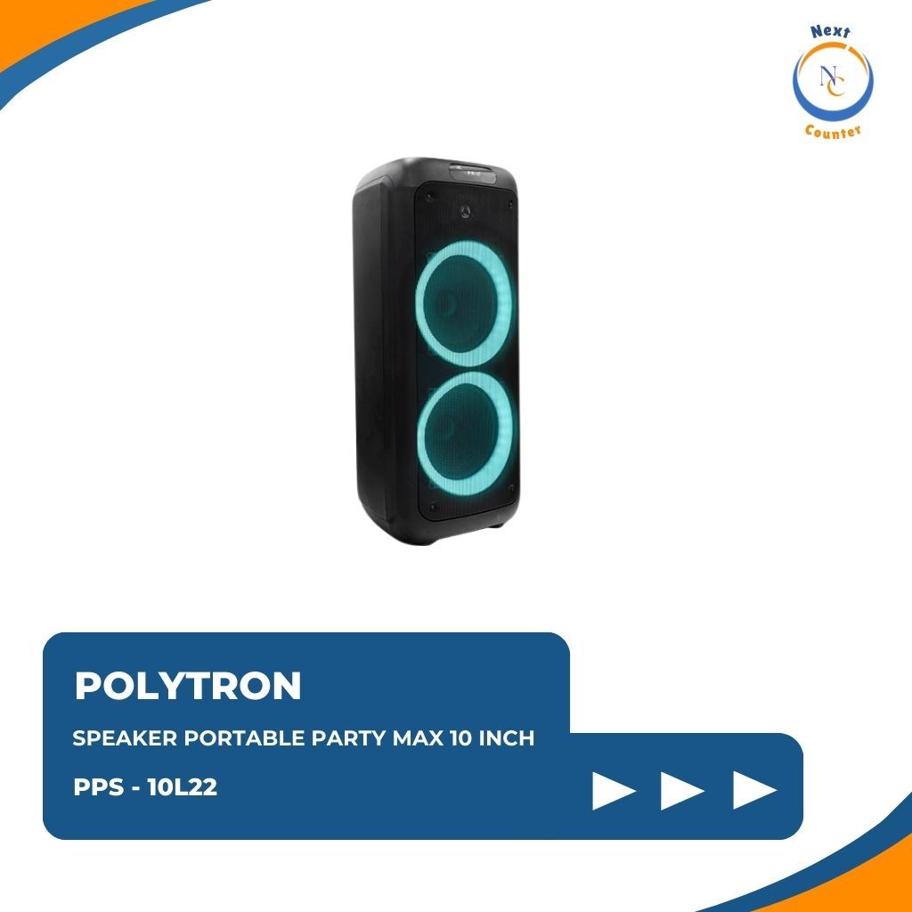 POLYTRON SPEAKER PORTABLE PARTY MAX 10 INCH PPS - 10L22