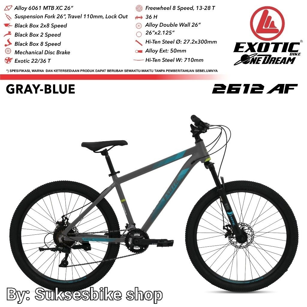 Sepeda MTB Exotic ET 2612AF 8sp 27,5 Inch