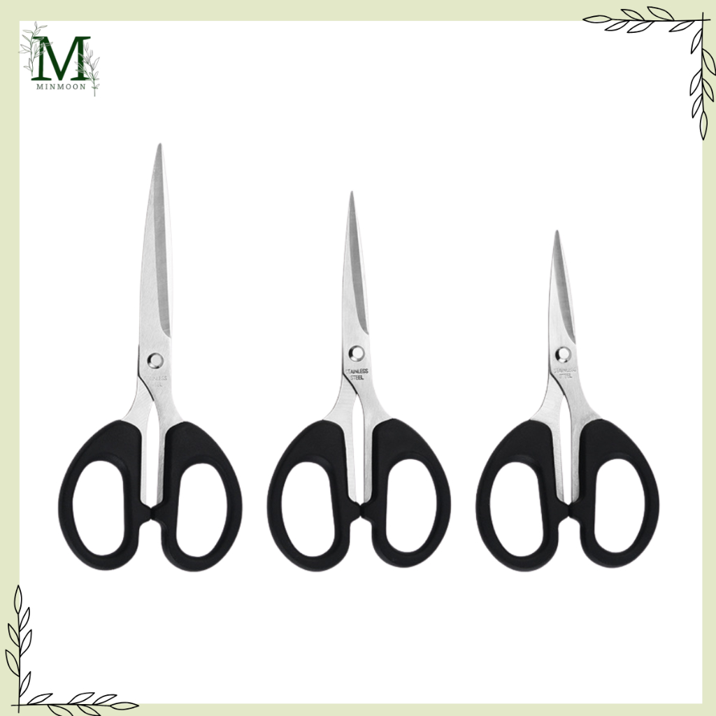 

MINMOON - Gunting Kertas Hitam Stainless Steel H1055 Super Tajam Gunting Rambut Ukuran Besar Sedang Dan Kecil