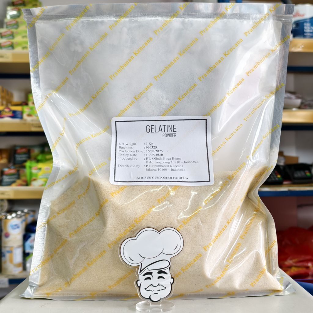 Gelatin Bubuk 1Kg (Halal) / Gelatin Prochef 1Kg / Gelatin Halal Bubuk 1Kg