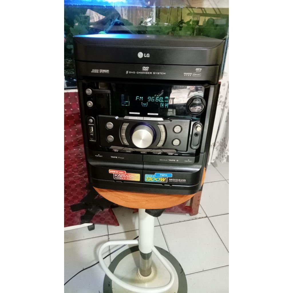 hifi compo mini home theater LG model MDD62B kondisi minus gak keluar suaranya