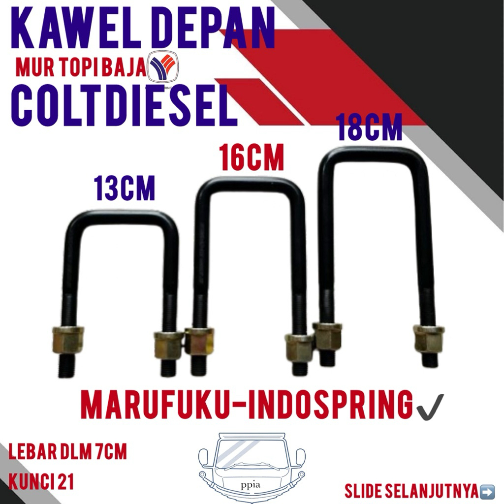Kawel Depan Mur Topi Coltdiesel Kunci 21 Lebar 7 Marufuku Indospring Begol Depan Ps Ubolt Depan Baja