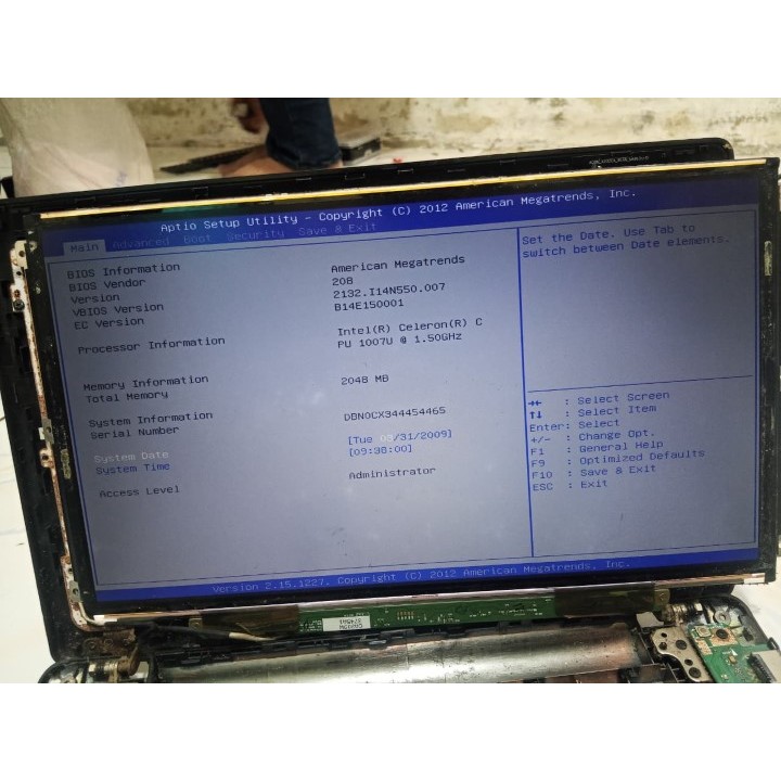 LCD Laptop Dell Latitude E7250 E7240 Layar LED 12.5 Inch Slim 30 pin Second Bekas 201