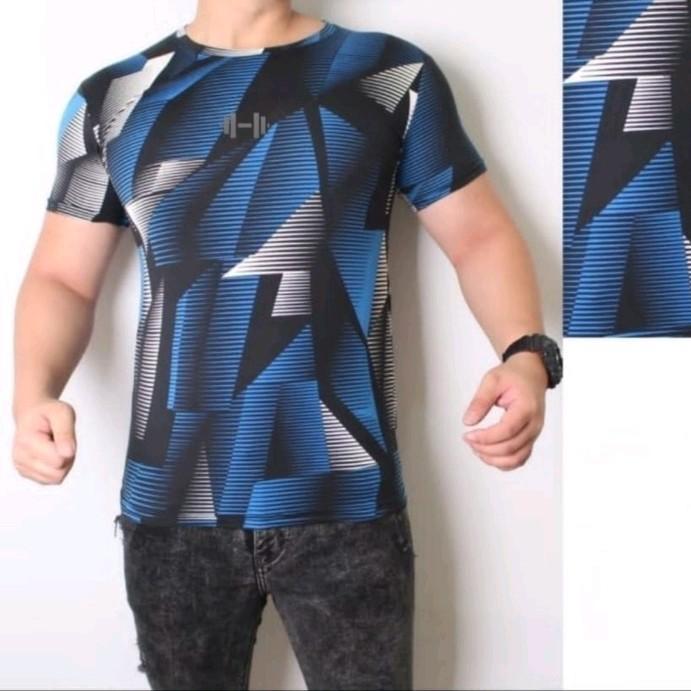 Kaos Gym Pria Slimfit Spandek Import Ngaret