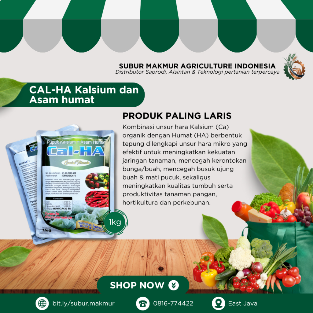 PUPUK KALSIUM & ASAM HUMAT CAL HA 1kg / Cal HA
