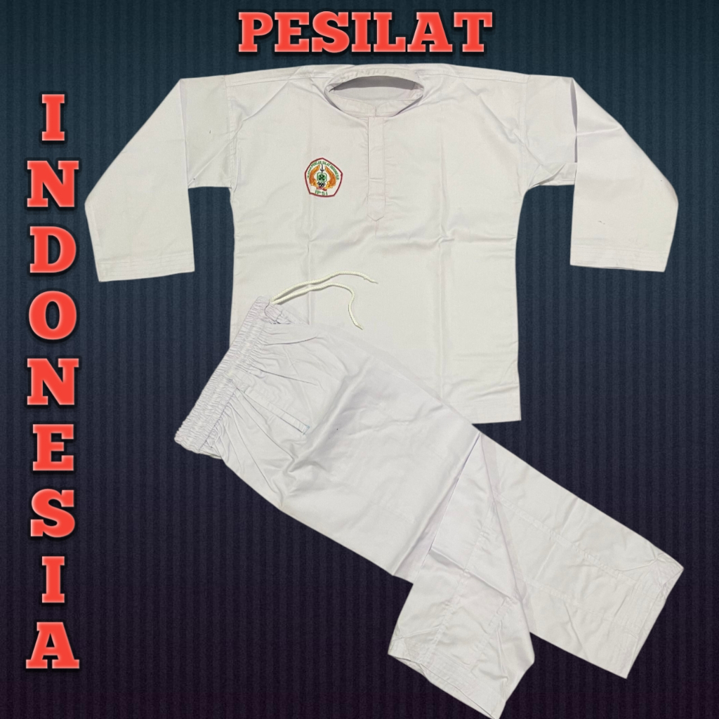 SERAGAM PENCAK SILAT SAKRAL PERGURUAN PUTIH CELANA PUTIH - ATASAN PUTIH CELANA PUTIH