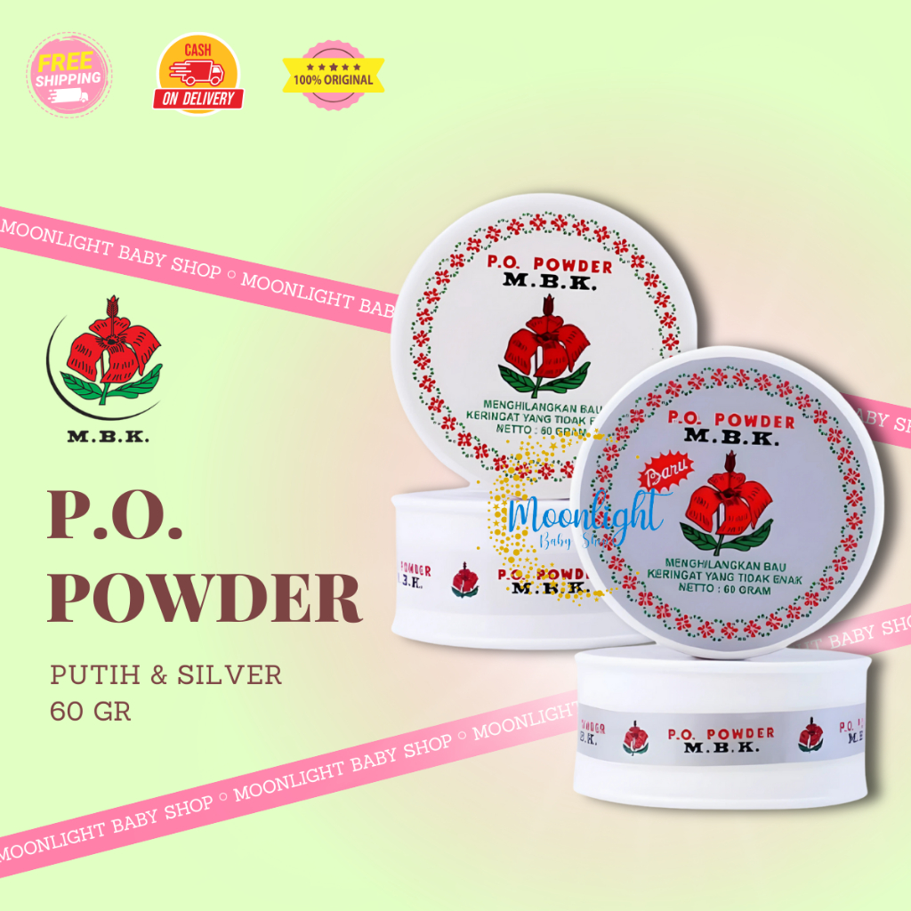MBK Powder 60gr - Putih & Silver | Powder Bedak Ketiak
