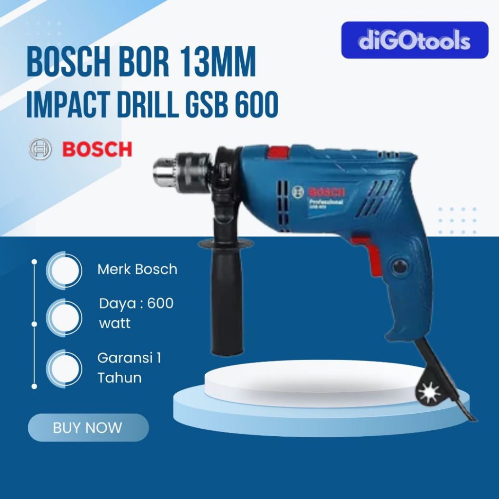 Bosch 13mm Impact Drill Tangan Listrik GSB 600 - mesin bor beton listrik GSB 600 - Bosch GSB 600 ORI