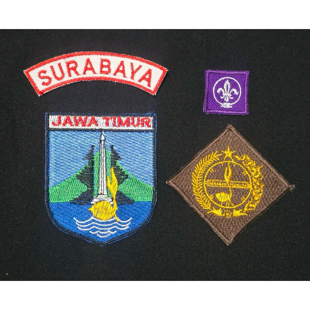Atribut Badge Pramuka Surabaya Jawa Timur (bordir)