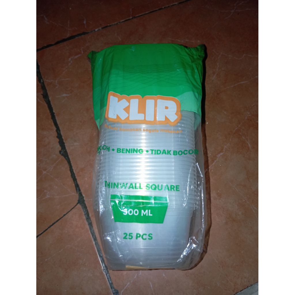 Jual Satuan Thinwall Bening 500ml Klir