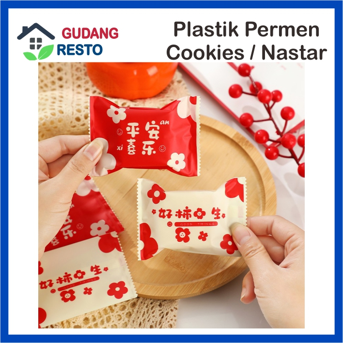 COD [100 PCS] PLASTIK IMLEK OPP SEALER 7X10 NASTAR COOKIES KUE PERMEN CANDY 7 X 10 CM LAS SEAL CHINE