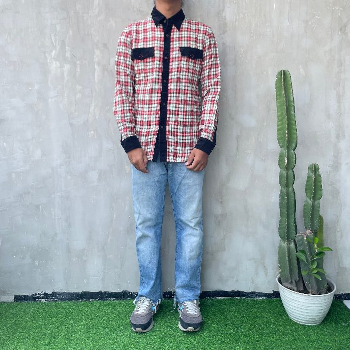 KEMEJA FLANEL KOTAK COMME CA DU MODE