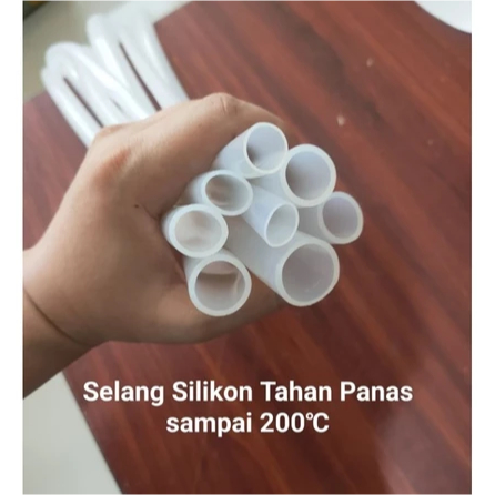 Selang Slang Karet Silikon Tahan Panas Food Grade Selang Putih Pelapis Kabel Listrik Serbaguna