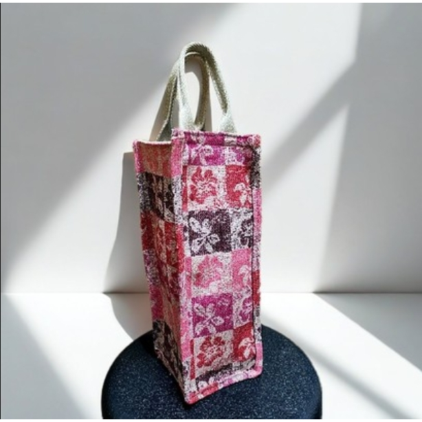 tas botol air minum 2 liter bahan rajut an  motif cantik lapis furing pas untuk botol minum viral