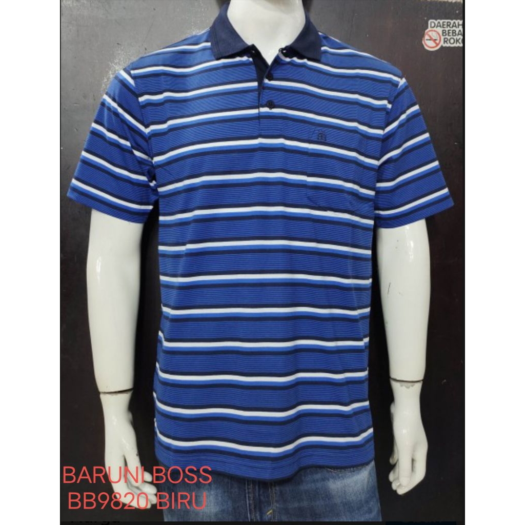 kaos kerah pria dewasa bahan katun brand BARUNI BOSS