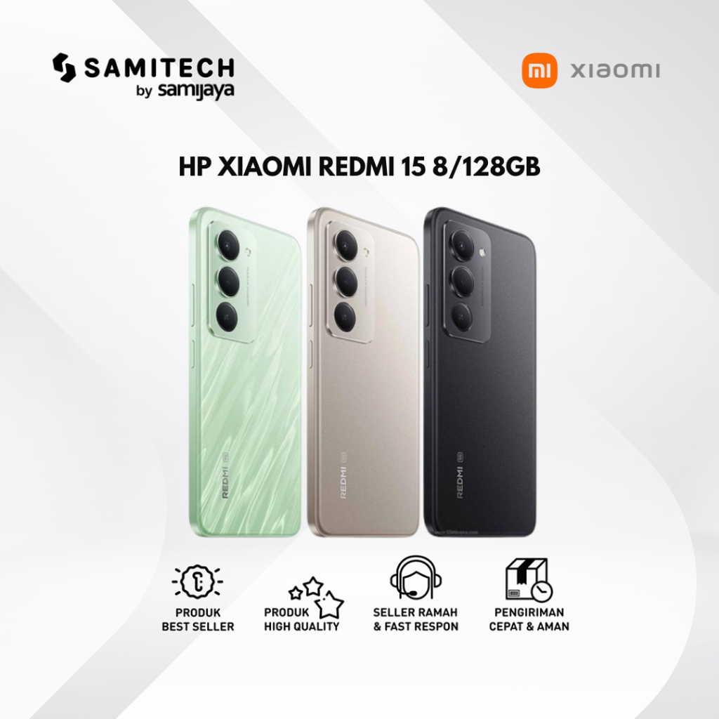 HP XIAOMI REDMI 15 8/128GB RAM 8GB PENYIMPANAN 128GB BERGARANSI RESMI