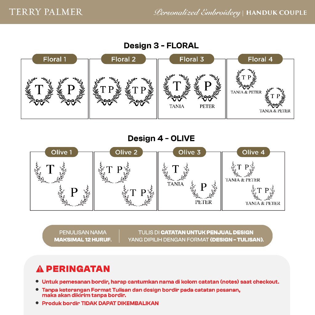 Terry Palmer Luxury - Goldline (Handuk Couple Set) / Handuk Seserahan / Kado Pernikahan / Souvenir /