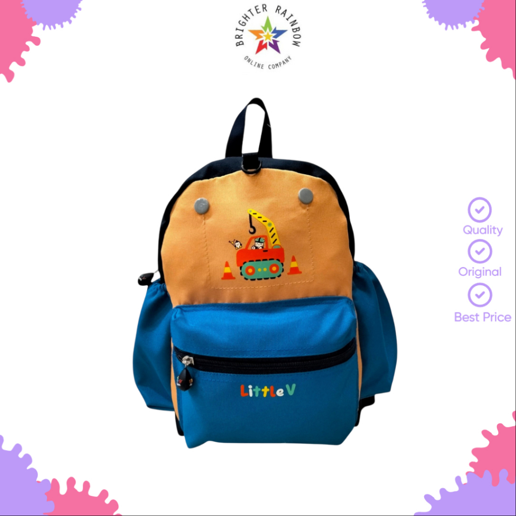 TAS LITTLE V 44801 DP.Roku RANSEL SEKOLAH ANAK PAUD/TK LAKI LAKI KARAKTER EXCAVATOR
