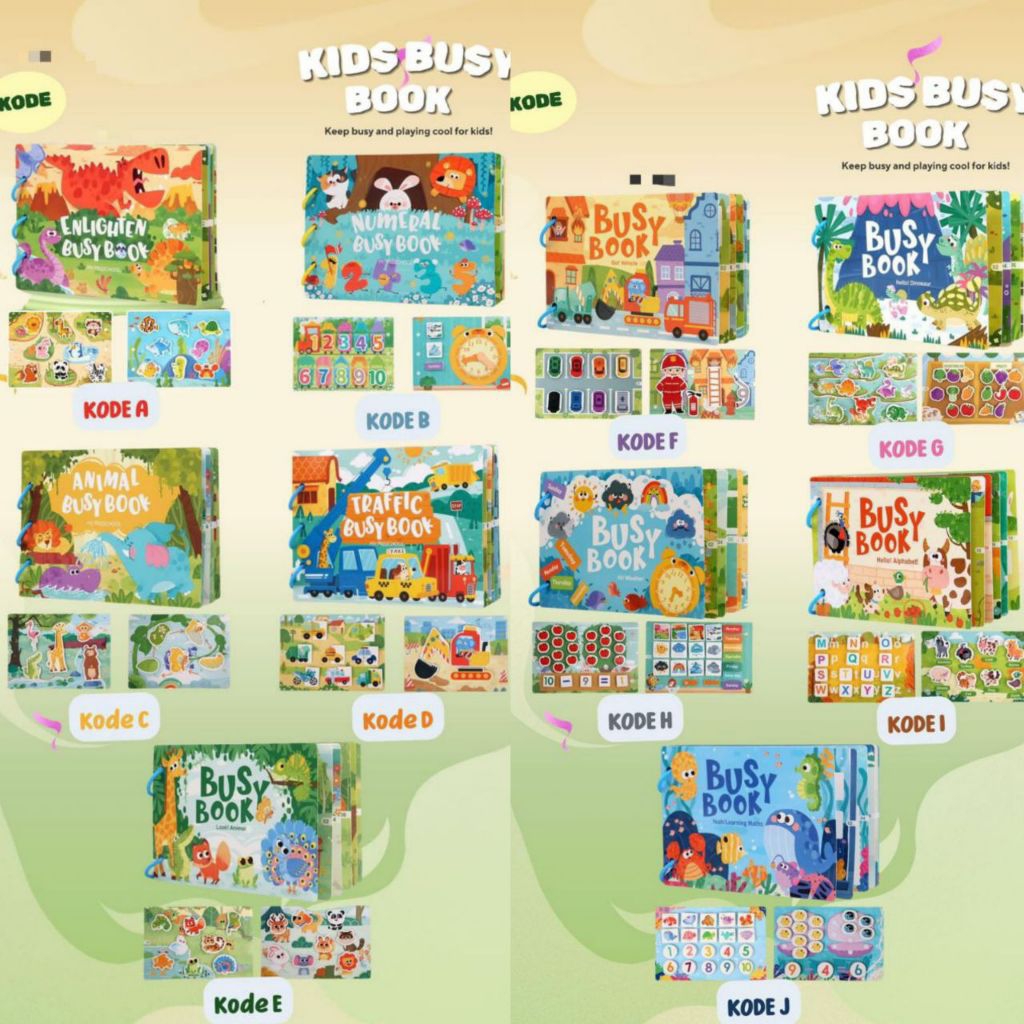 [ BUSY BOOK ] Buku anak berbagai tema buku belajar anak terbaru buku anak bermain buku anak paud dan
