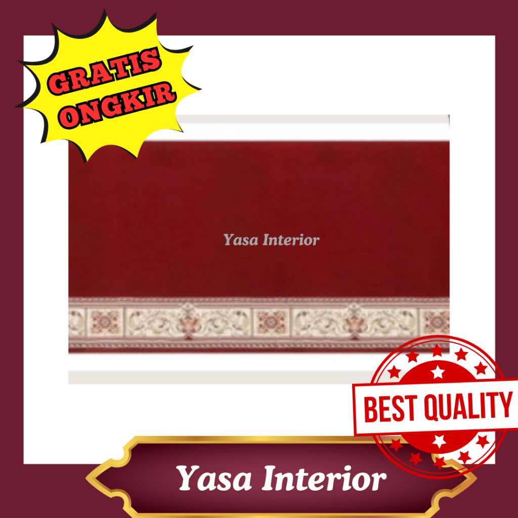 Karpet Masjid Empuk Tebal 20-22mm Tombul Mosque Warna Merah / Karpet Masjid Turki