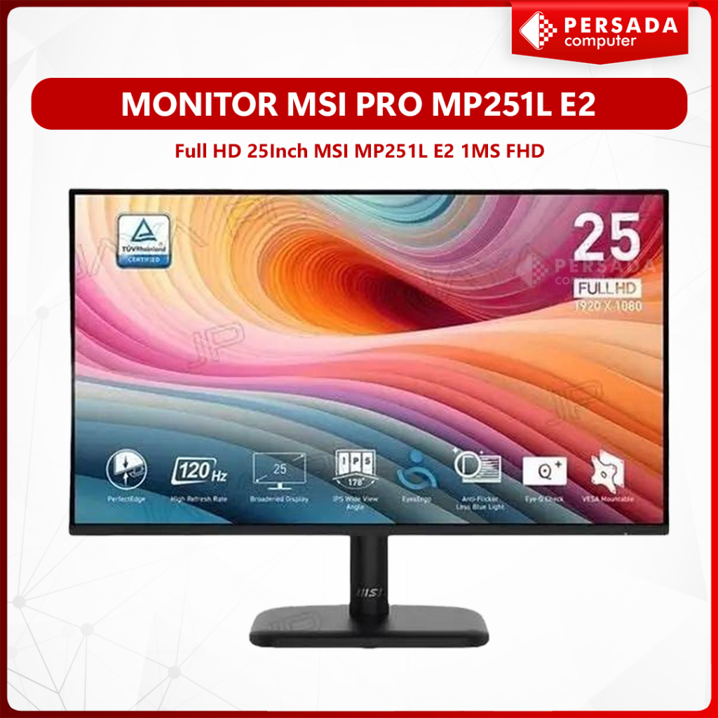 LED Monitor MSI PRO MP251L E2 25" IPS 120Hz MSI PRO MP251L 1MS FHD  E2 MSI MP251L E2