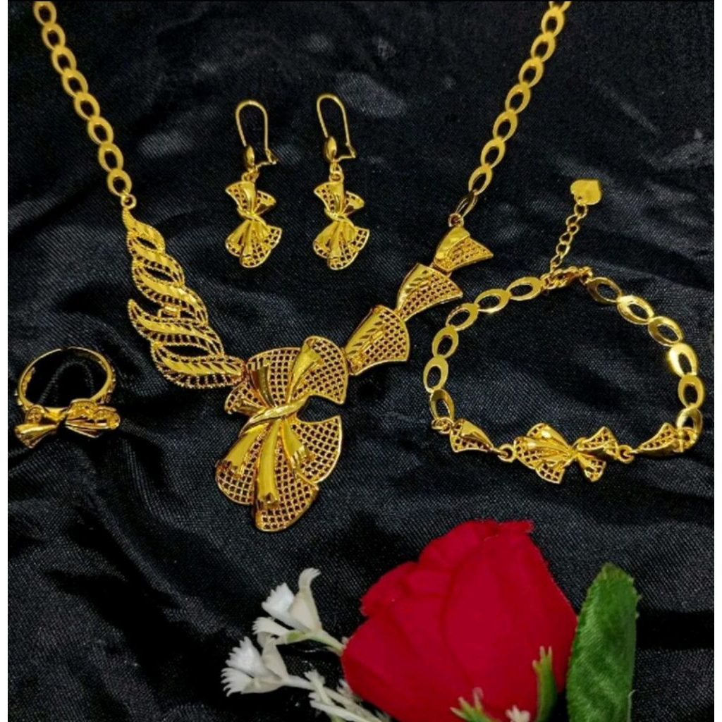 SATU SET PERHIASAN BANGKOK LAPIS EMAS 24K