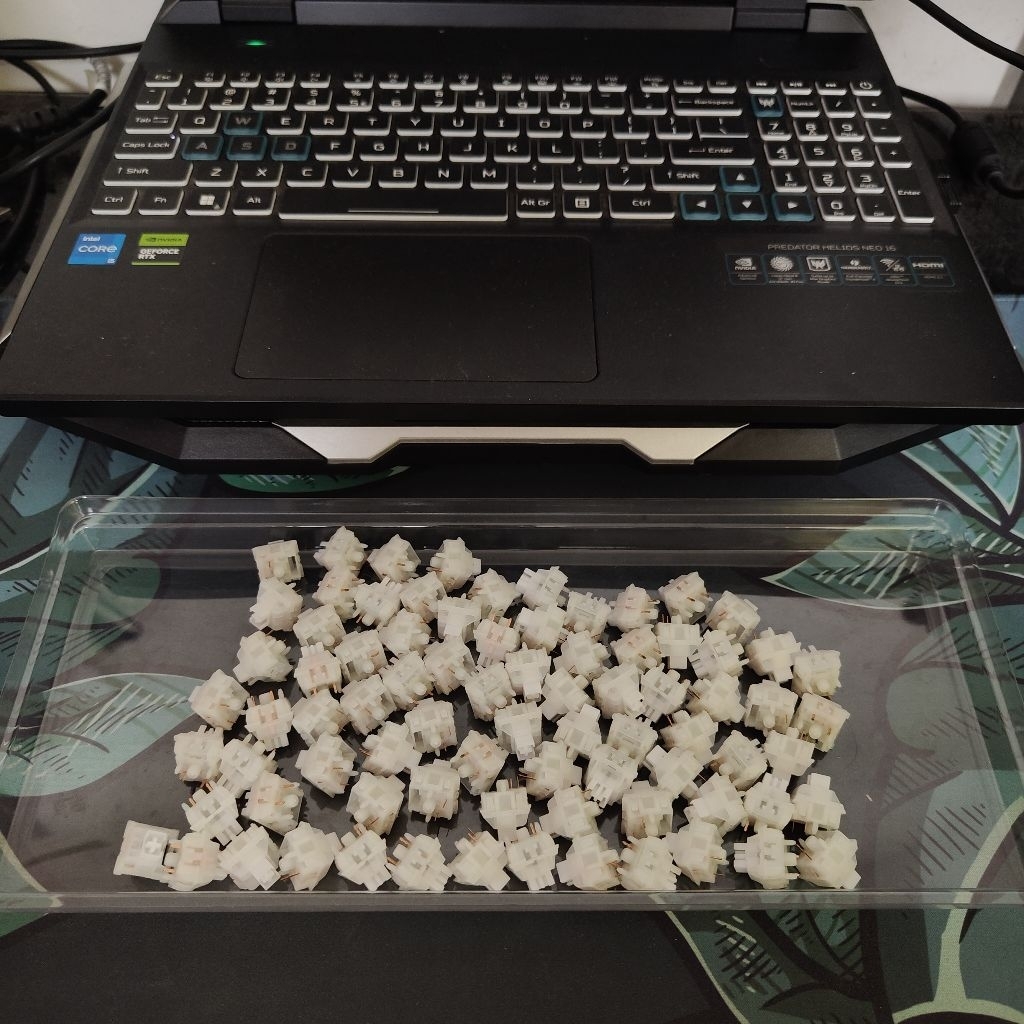 LUBED MKID Merpati (57.5g) Linear Mechanical Switches Krytox - 80 PCS